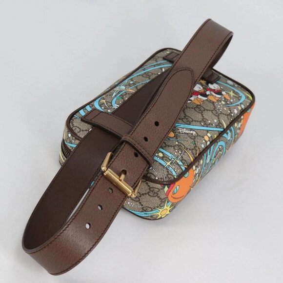 GUCCI GG Supreme Disney Collaboration Waist Bag PVC Beige 602695 Auth 141153M - Picture 7 of 16